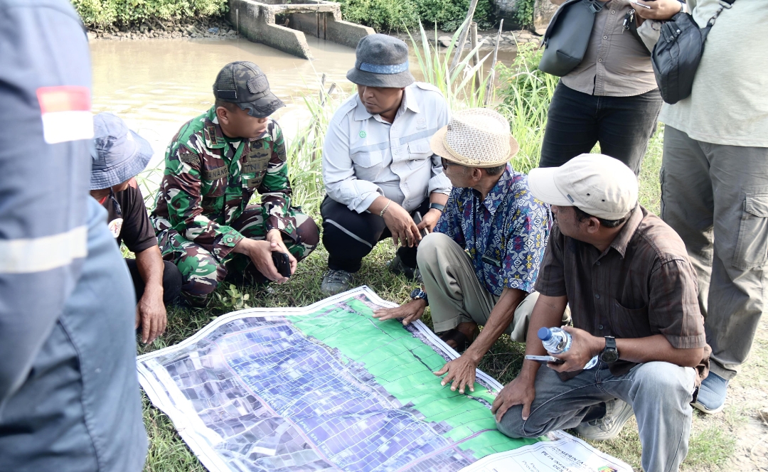 Bekas Tambak Disulap Jadi Sawah Produktif, Dandim 0429 Pastikan Program CSR di Lampung Timur Tepat Sasaran