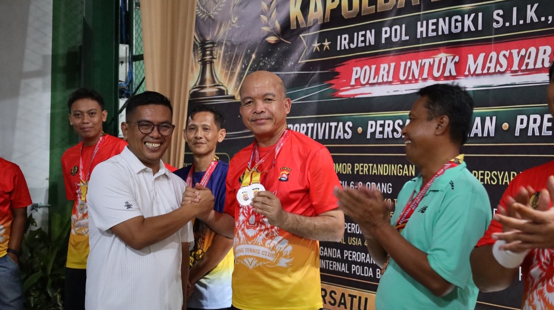 Kapolda Banten Raih Juara 2 Kejuaraan Tenis Kapolda Cup dalam Semarak Hari Bhayangkara ke-80