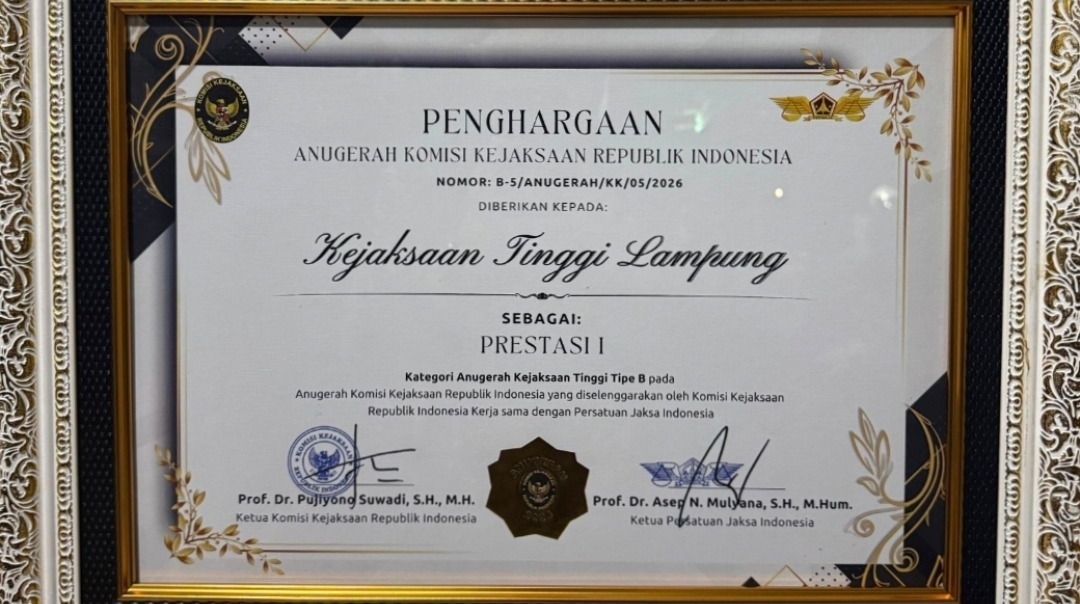 Kejati Lampung Rebut Juara I Komjak RI, Giri Akbar Ikut Bangga
