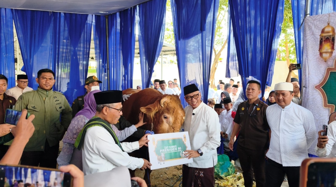 Prabowo Beri Sapi Kurban Jumbo untuk Pemprov Lampung