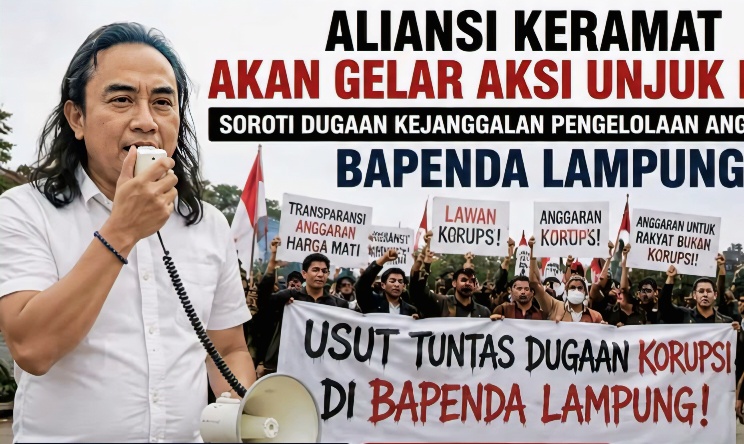 Aliansi KERAMAT Desak Kejati Usut Dugaan KKN Anggaran Kebersihan Bapenda Lampung Rp1,2 Miliar