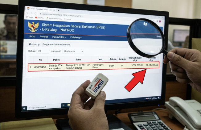 DPMPTSP Lampung Barat Anggarkan 9 Penghapus Pensil Senilai Rp30 Juta?