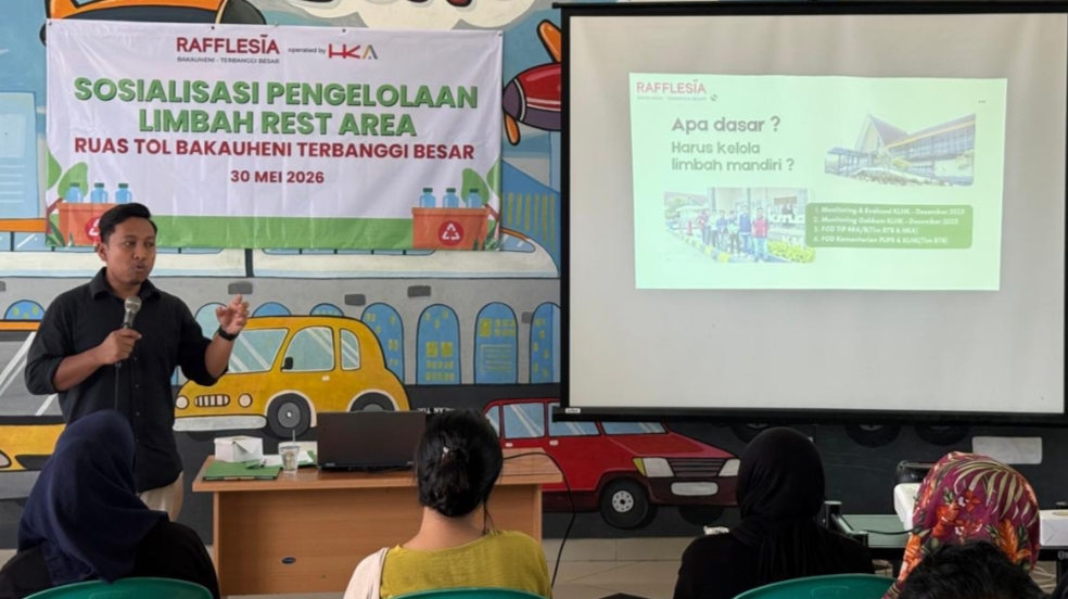 Tol Bakter Perkuat Pengelolaan Limbah, Pedagang dan Petugas Rest Area Diberi Edukasi