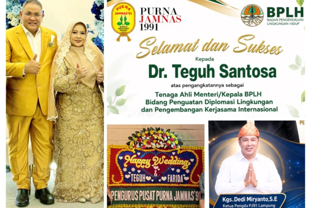 Teguh Sentosa Ditunjuk Jadi Tenaga Ahli BPLH, PJ 91 Lampung Ikut Bahagia