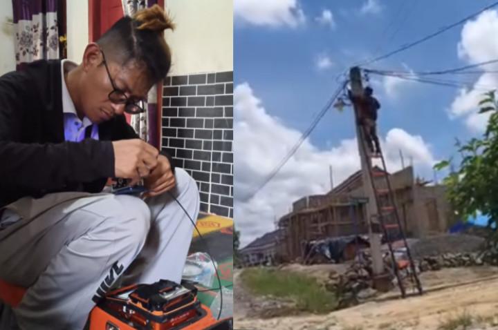 Gunakan Tiang PLN Tanpa Izin Sepanjang 30 KM, Pemasangan Kabel BroOmenNet di Way Kanan Diduga Ilegal
