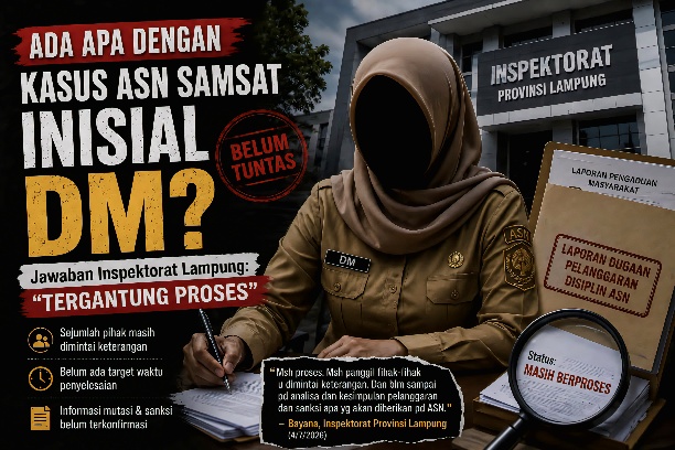 Kasus ASN Samsat Lampung Inisial DM Tak Kunjung Tuntas, Inspektorat: Tergantung Proses
