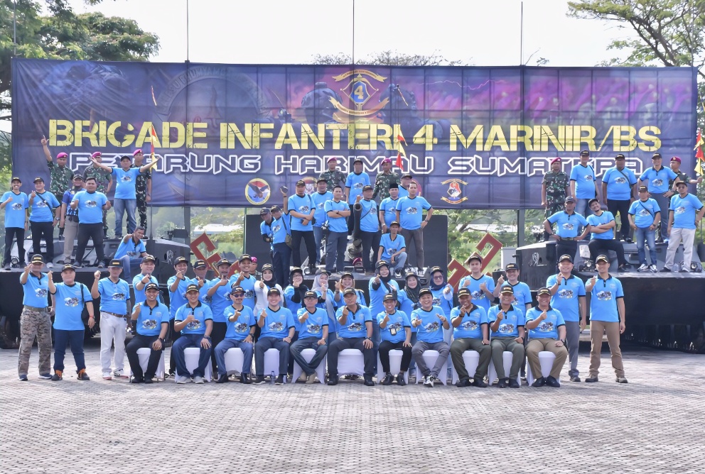 Pererat Sinergi dan Satukan Visi Mengabdi untuk Negeri, Brigif 4 Marinir/BS Gelar Media Gathering di Piabung