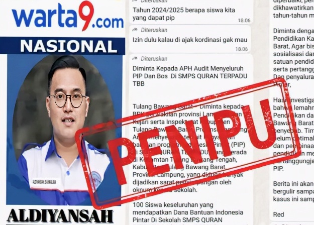 Nama Dicatut Modus Penipuan, Redaksi Warta9.com Terbitkan Pengumuman Resmi