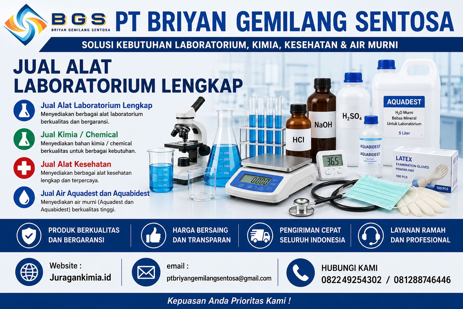 PT Briyan Gemilang Sentosa Sediakan Alat Laboratorium Terlengkap dan Berkualitas