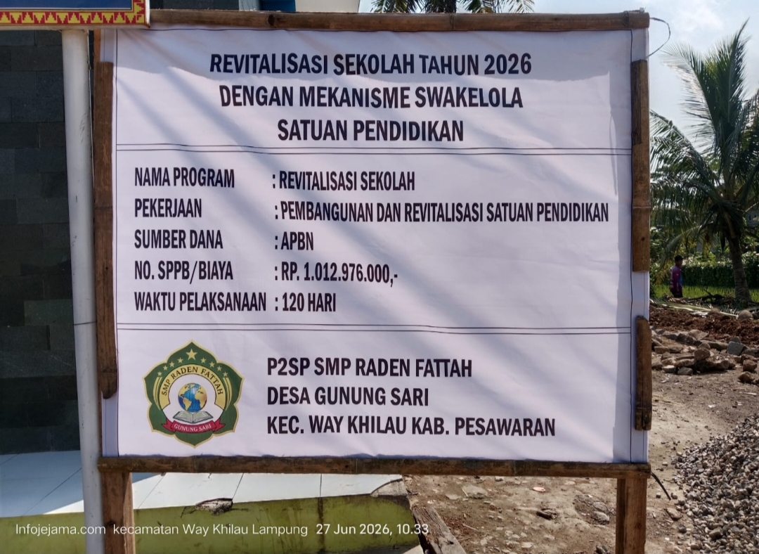 Warga Soroti Pembangunan Revitalisasi SMP Raden Pattah, Minta Kualitas Bangunan Tidak Asal Jadi
