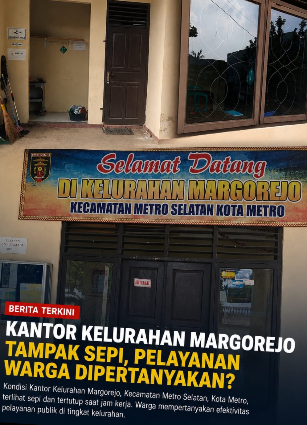 Ketua LPM dan Warga Keluhkan Pelayanan Kelurahan Margorejo Tutup Saat Jam Kerja, Lurah Membantah