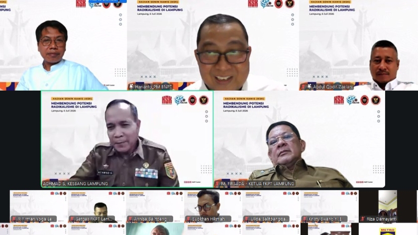 Indeks Potensi Radikalisme Lampung Meningkat Jadi 12,4, BNPT Dorong Penguatan Literasi Digital dan Nilai Piil Pesenggiri