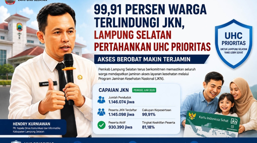 Akses Berobat Kian Terjamin, 99,91 Persen Warga Lampung Selatan Terlindungi JKN
