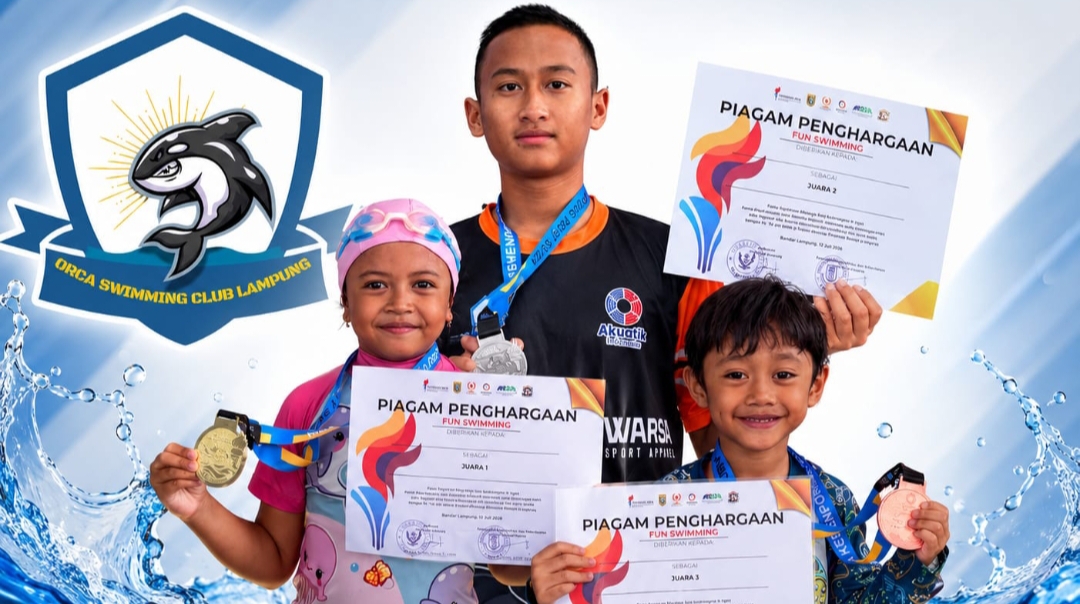 Orca Swimming Lampung Borong 10 Emas di Kejuaraan Renang Kemenpora