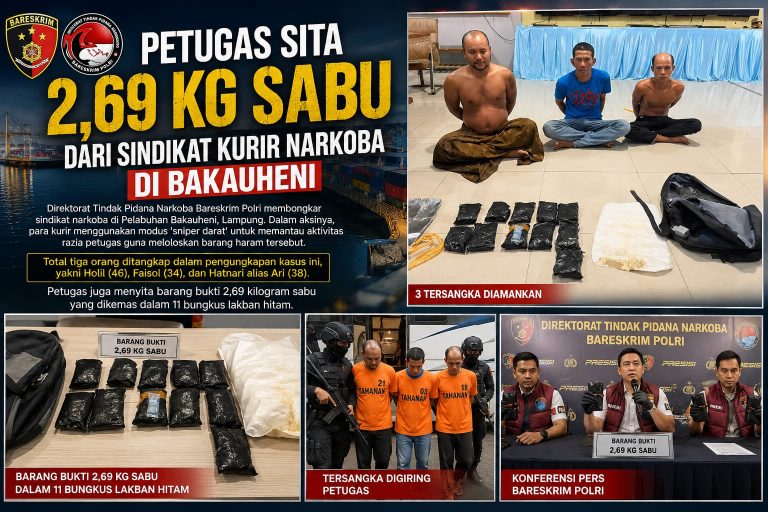 Bareskrim Polri Bongkar Sindikat Sabu Jaringan Malaysia di Bakauheni, Modus ‘Sniper Darat’ Terungkap