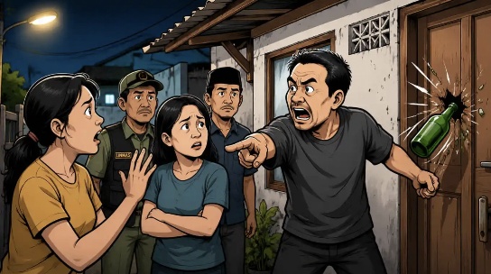 Dugaan Pengancaman Tetangga, Keluarga Pengurus PWI Lampung Mengungsi Dini Hari
