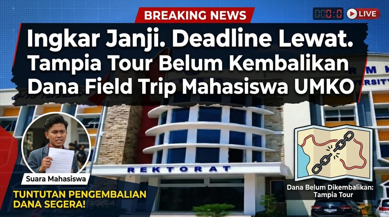 Batas Waktu Lewat, Tampia Tour Belum Kembalikan Dana Field Trip Mahasiswa UMKO