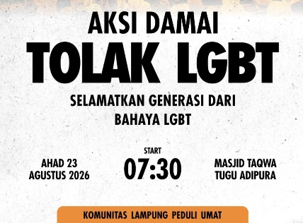 Masyarakat Lampung Akan Gelar Aksi Menyampaikan Aspirasi Terkait Isu LGBT di Tugu Adipura