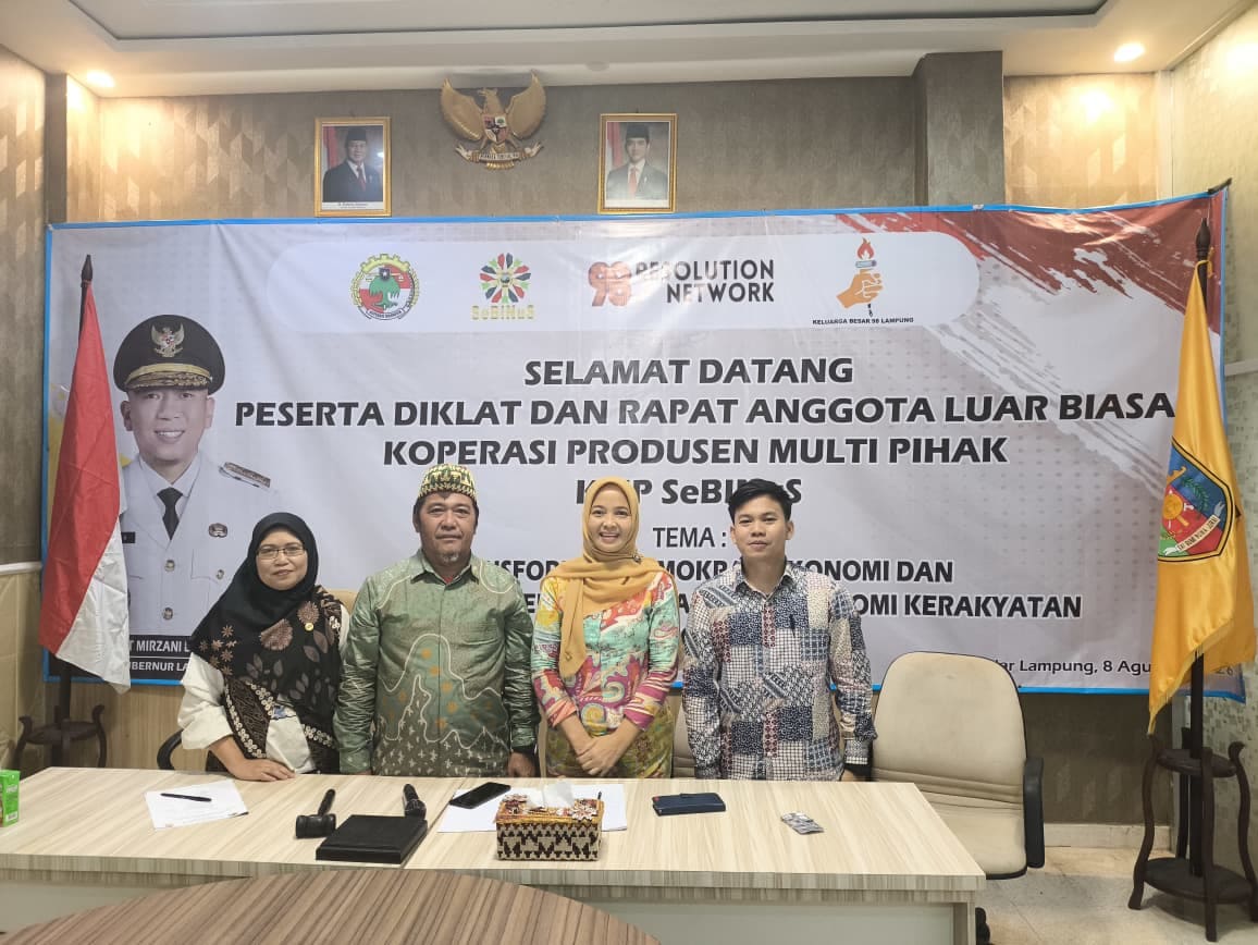 KMP SeBINus Bangun Kekuatan Ekonomi Rakyat, Eksponen 98 Lampung Dorong Koperasi Berbasis Kolektif