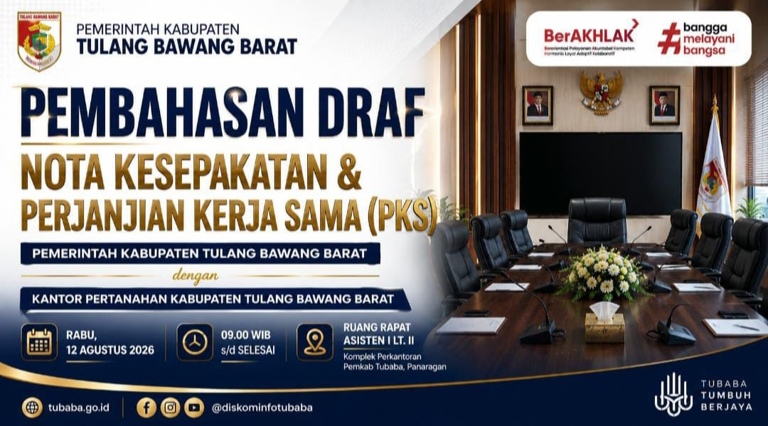 Pemkab-ATR/BPN Tubaba Siapkan PKS Penguatan Pajak