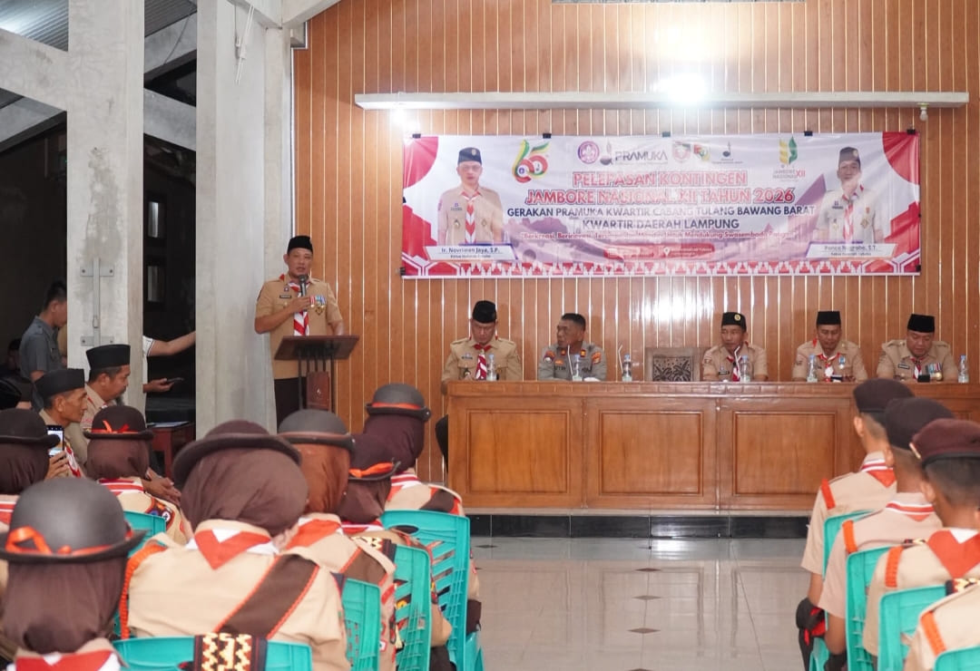 Tubaba Lepas 32 Peserta ke Jamnas XII, Wakil Bupati Titip Pesan