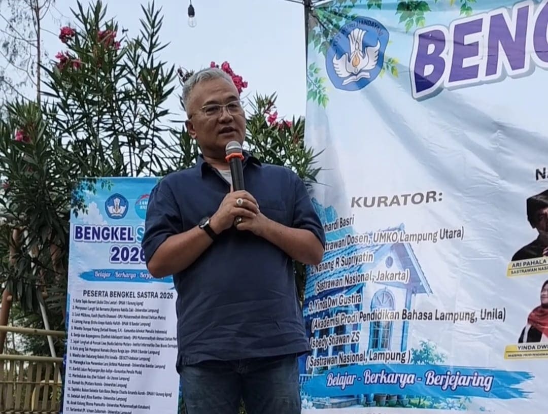 Bengkel Sastra Dibuka Kepala Balai Bahasa, Yozi Rizal: Lemah Peduli Pemprov Lampung