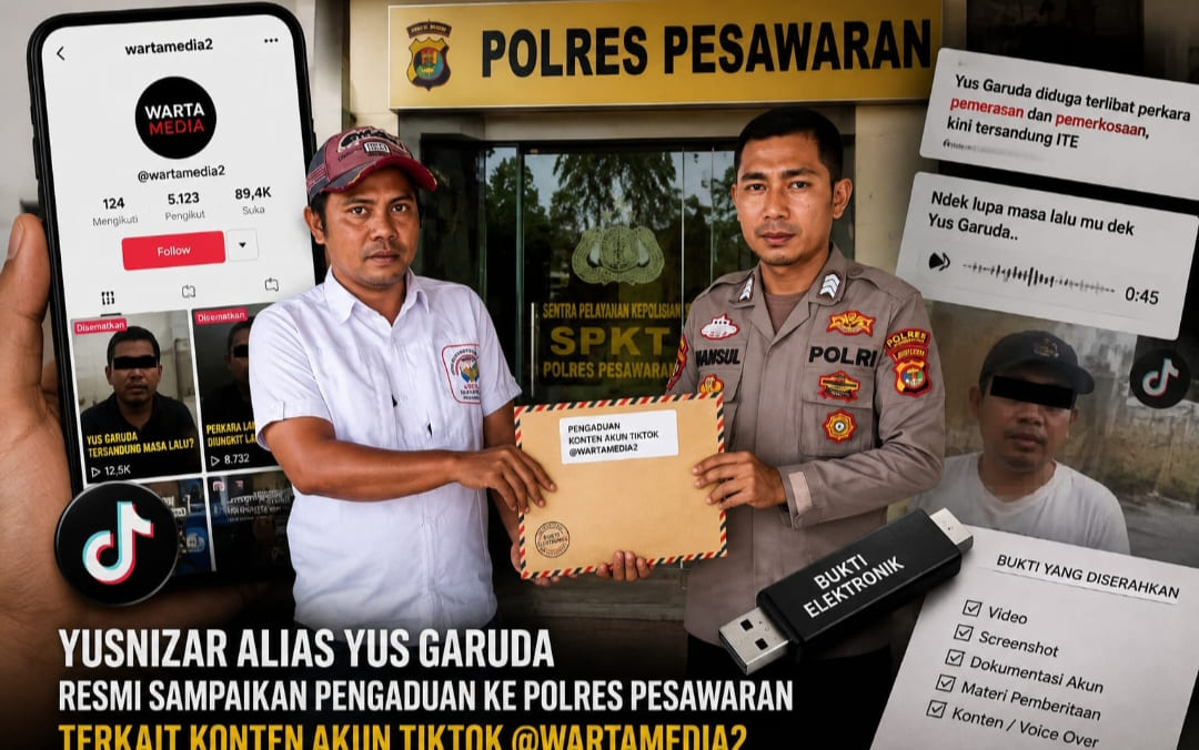 Yus Garuda Laporkan Akun Tiktok @wartamedia2 ke Polisi