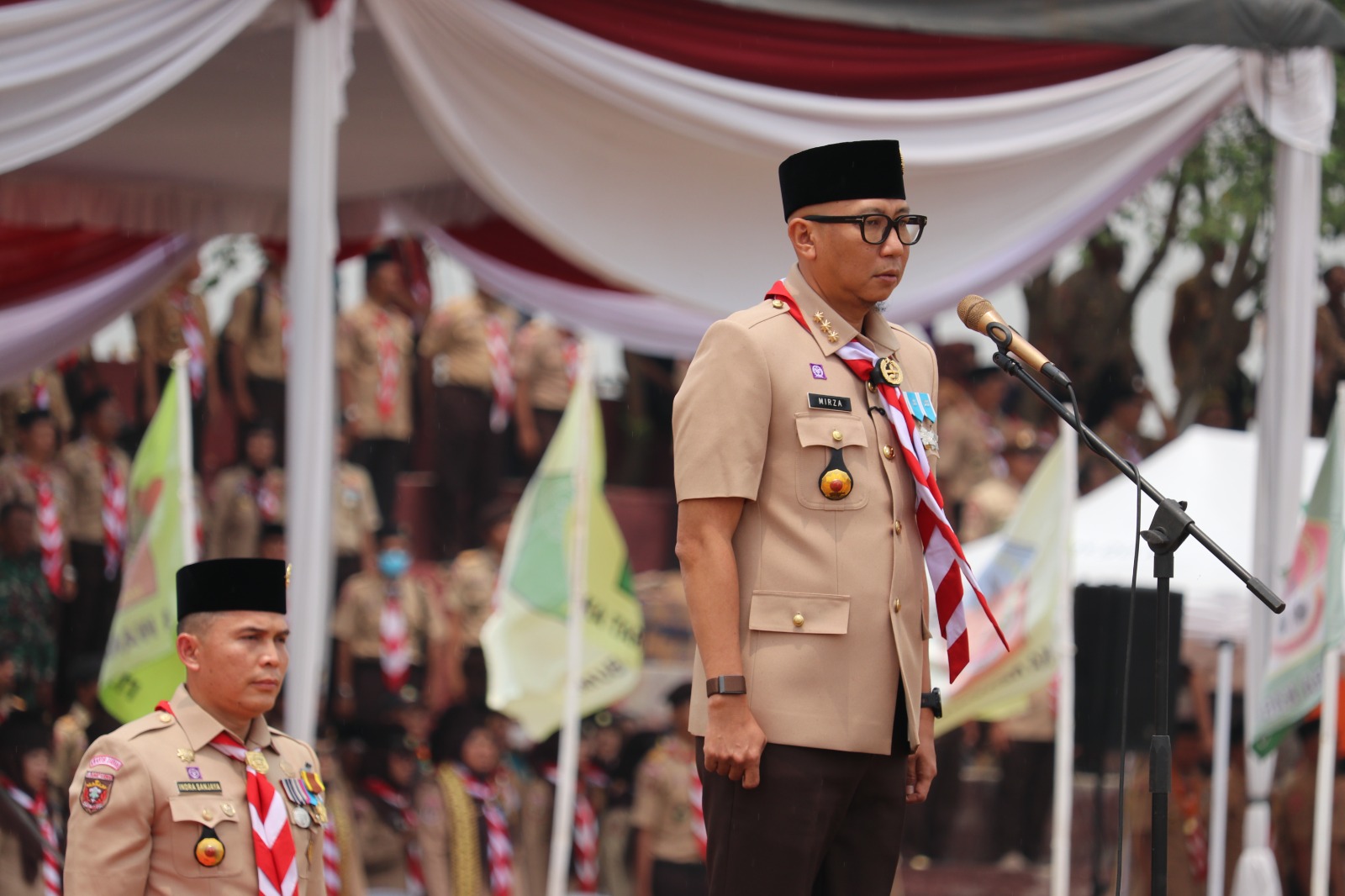 Jadi Pembina Apel Besar Hari Pramuka ke-65, Mirza Ajak Pramuka Perkuat Semangat Pengabdian