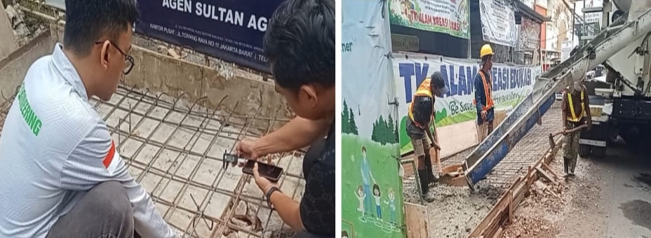 Pelaksana Proyek Trotoar Jalan Sultan Agung Rp21,7 Miliar Diduga Sunat Ukuran Besi dan Pakai Cetakan Bekas