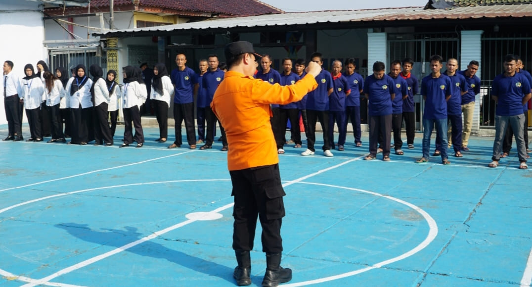 Lapas Kalianda dan BPBD Lampung Selatan Simulasikan Evakuasi Keadaan Darurat