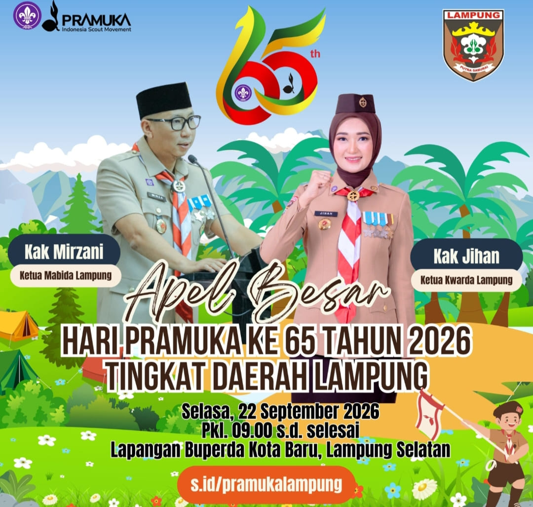 Hari Pramuka ke-65, Kwarda Lampung Siapkan Perkemahan hingga Apel Besar