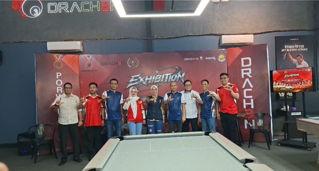 Gubernur Mirza Dukung Uji Tanding 7 Atlet Biliar Lampung Jelang Porwanas 2027
