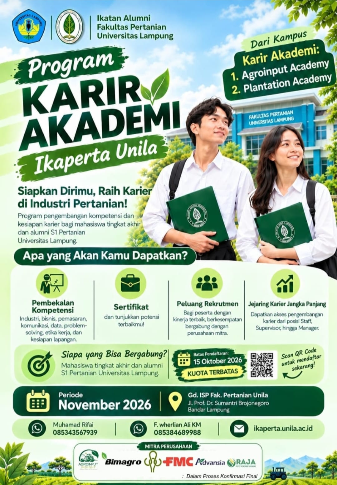 Karir Akademi Ikaperta Unila Siapkan Talenta Muda Pertanian Siap Kerja