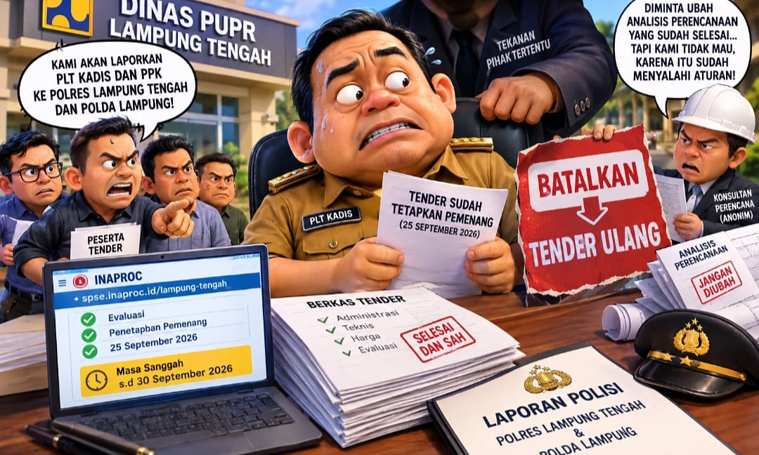 Ramai-ramai Rekanan Proyek Dinas PU Lamteng Tolak Rencana Tender Ulang, Ancam Lapor Polisi Jika Plt Kadis Nekat