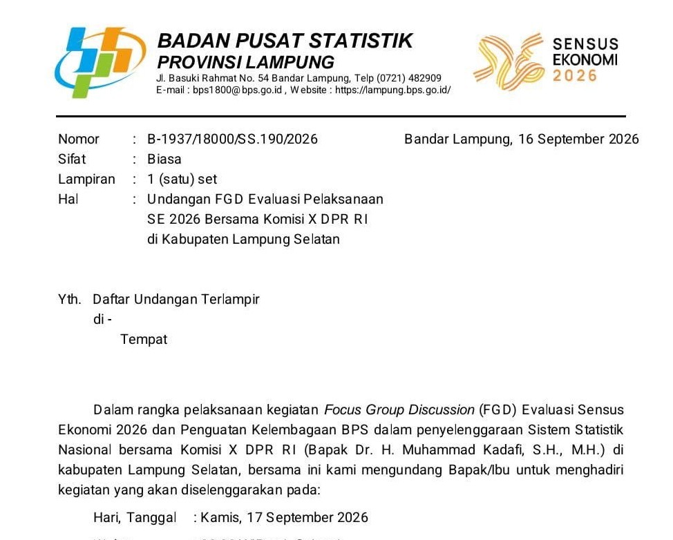 Dugaan Pemotongan Honor Petugas SE2026 di Lampung Mencuat, Oknum Disinyalir Minta “Dana Komitmen” Rp1,5 Juta