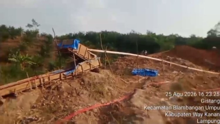 Diduga Beroperasi Lagi Pascapenertiban, Aktivitas Tambang Emas Ilegal di Bukit Jambi Way Kanan Disorot