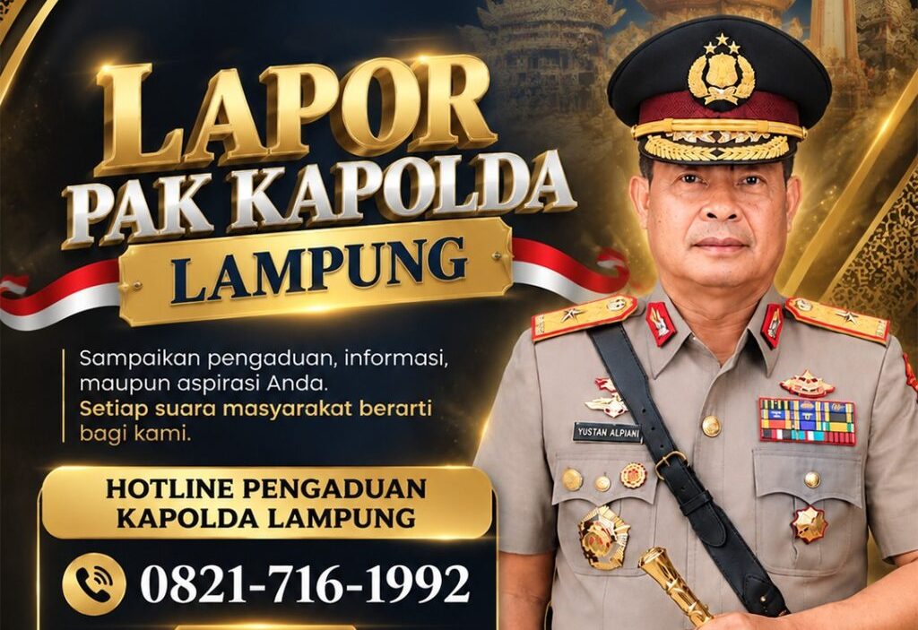 Buka Hotline ‘Lapor Pak Kapolda’, Polda Lampung Ajak Masyarakat Aktif Laporkan Pengaduan
