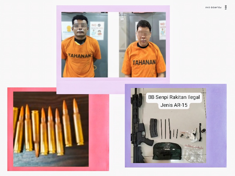 Dipelopori Aksi Melarikan Diri di Bakauheni, Polisi Sita Senjata Api AR-15 dan Glock Beserta Puluhan Amunisi