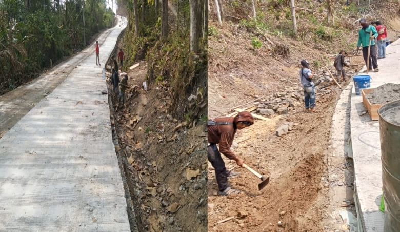 Selain Upah Pekerja Diduga Belum Dibayar, Proyek Rigid Beton dan Drainase di Pekon Umbar Sarat Masalah