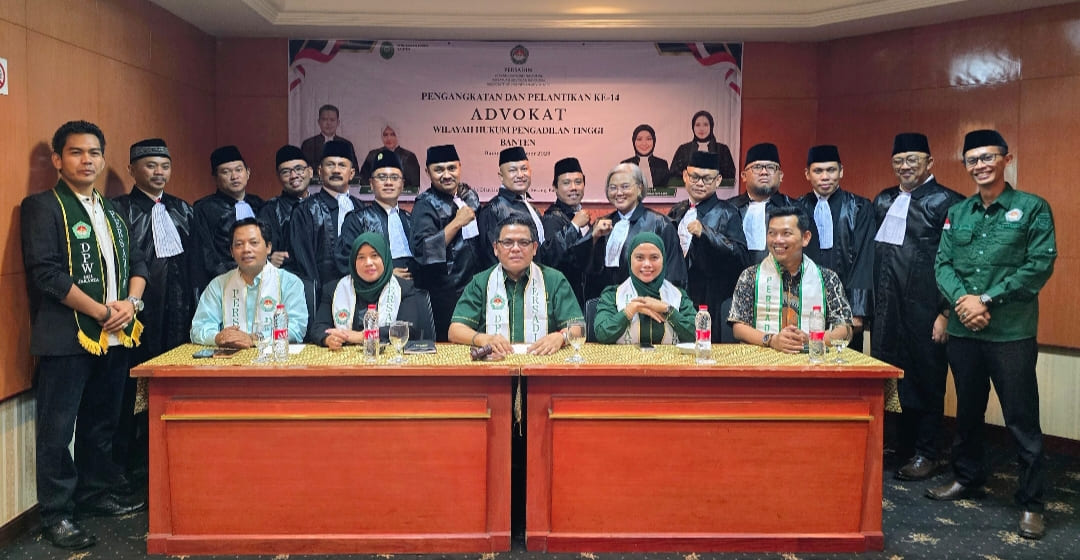 PERSADIN Lantik 12 Advokat Angkatan XXXI di Banten, Oking: Jaga Nama Baik Organisasi