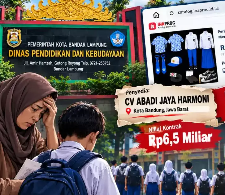 Habiskan Anggaran Seragam Sekolah Rp6,5 Miliar di Disdikbud Bandar Lampung, Tapi Wali Murid Tetap Dibebani Biaya Jutaan Rupiah
