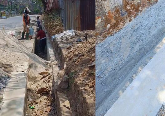 Dugaan Proyek “Tambal Sulam” Drainase Rp694 Juta di Sukabumi Disorot Warga, Pekerja Tuding Cuaca Panas Buat Acian Mengelupas