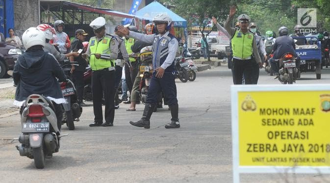Sepekan Polda Metro Jaya Tilang 52.366 Kendaraan di Operasi Zebra Jaya 2018