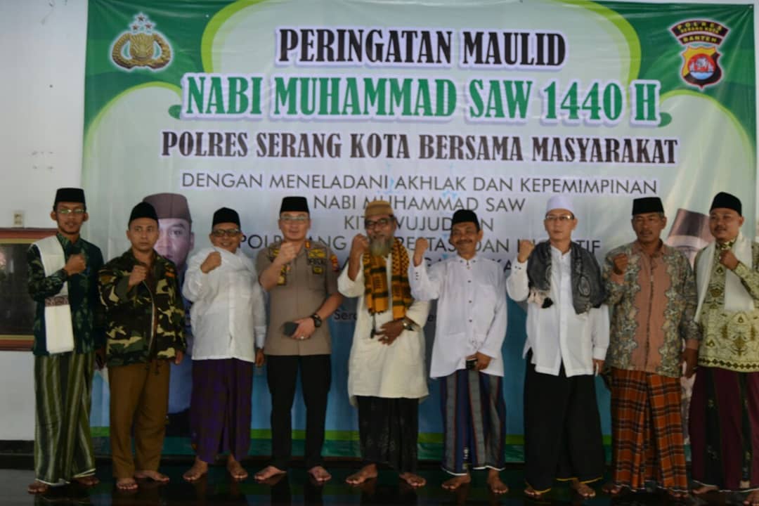 Gelar Peringatan Maulid Nabi Muhammad SAW, Kapolres Serang Kota Ajak Untuk Bersinergi Menjaga Kamtibmas
