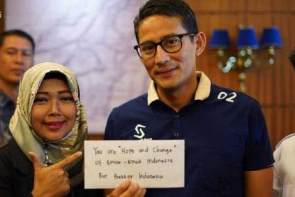 Kampanye di Samarinda, Sandiaga Dapat Sumbangan dari ‘Emak-Emak’