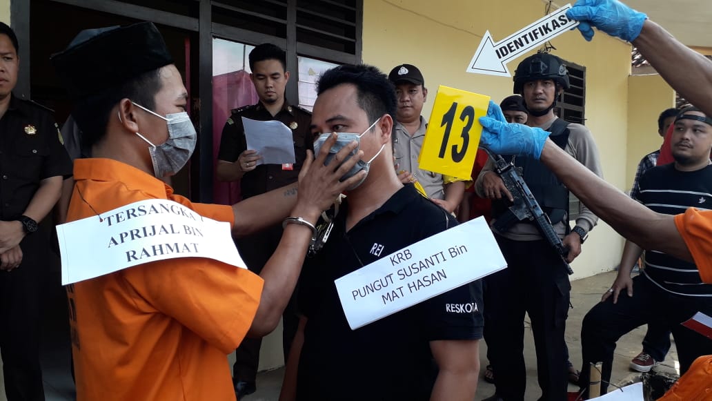 Polres Tanggamus Reka Ulang Kasus Pembunuhan Wanita Selingkuhan