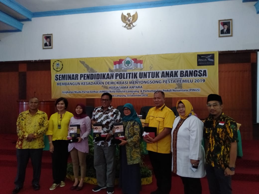 PINUS-AMPG Kota Bandar Lampung Gelar Seminar Pendidikan Politik untuk Anak Bangsa
