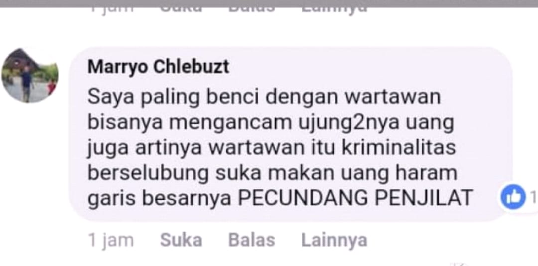 Dugaan Lecehkan Profesi Wartawan Pemilik Akun Facebook Marryo Chlebuzt Dilaporkan Ke Polres Mesuji
