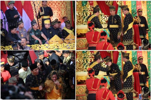 Penganugerahan Gelar Adat Melayu Riau, Jokowi Dapat Gelar Datuk Sri Setia Amanah Negara