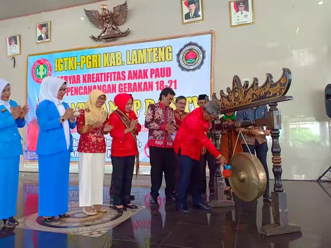 Bupati Lamteng Buka Acara Gebyar PAUD dan Pencanangan Gerakan 18-21